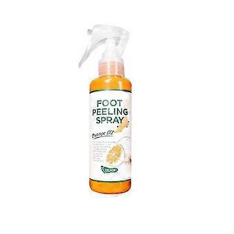 Voetpeelingspray (100 ml) met natuurlijke sinaasappelessence, exfoliant voor voeten en handen, verwijdert dode huidcellen en is een voetverzorgingsspray.