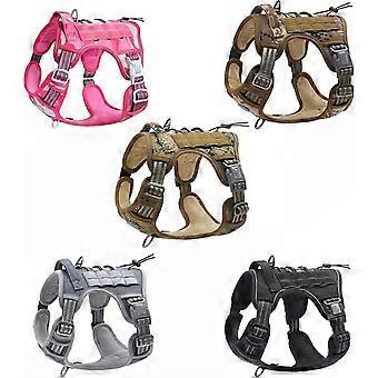 Dog Harness Heavy Duty Nylon Adjustable Reflective Vest for Training Hiking and Swimming