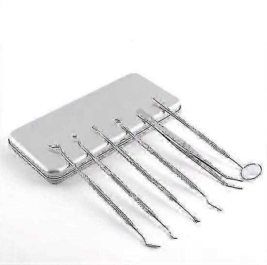 Ensemble d'outils de dentiste en acier inoxydable