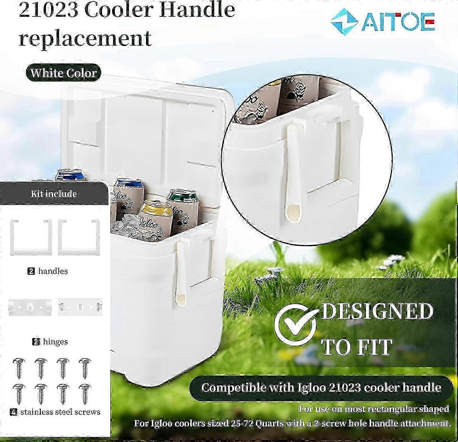 Cooler Handles, Replacement for Igloo Coolers, Design, Easy to Install