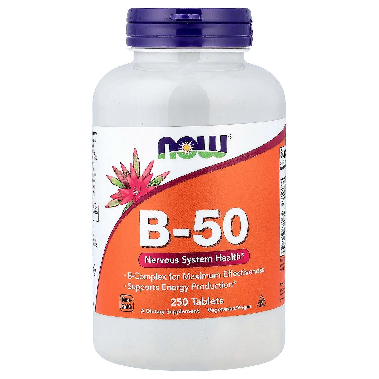 NOW Foods, B-50, 250 Tablets