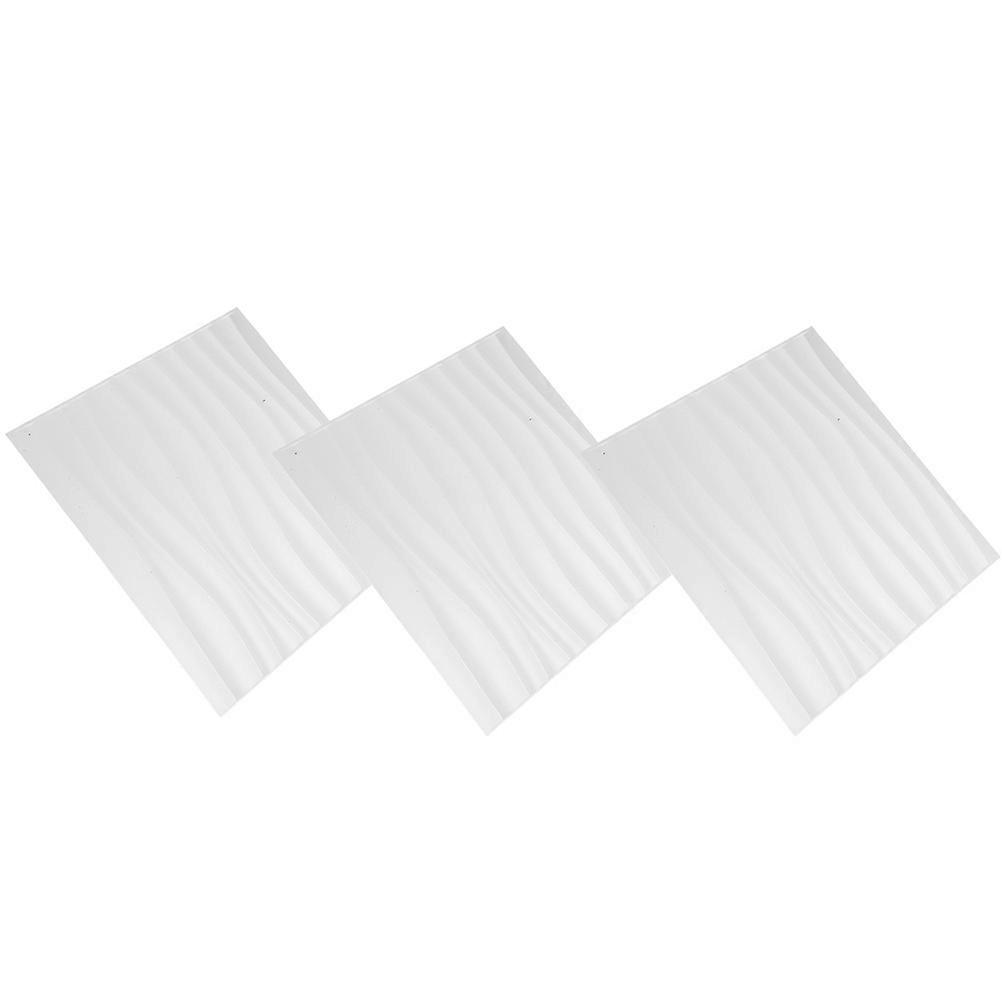 3D Wall Panels PVC for Decor with 3Pcs White Interior Wall Panels