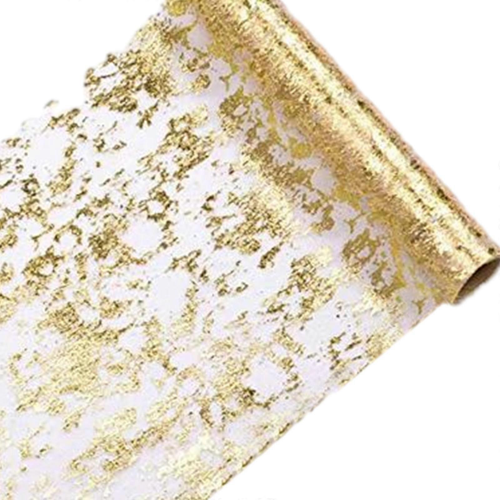Pink Gold Foil Embroidered Table Runner