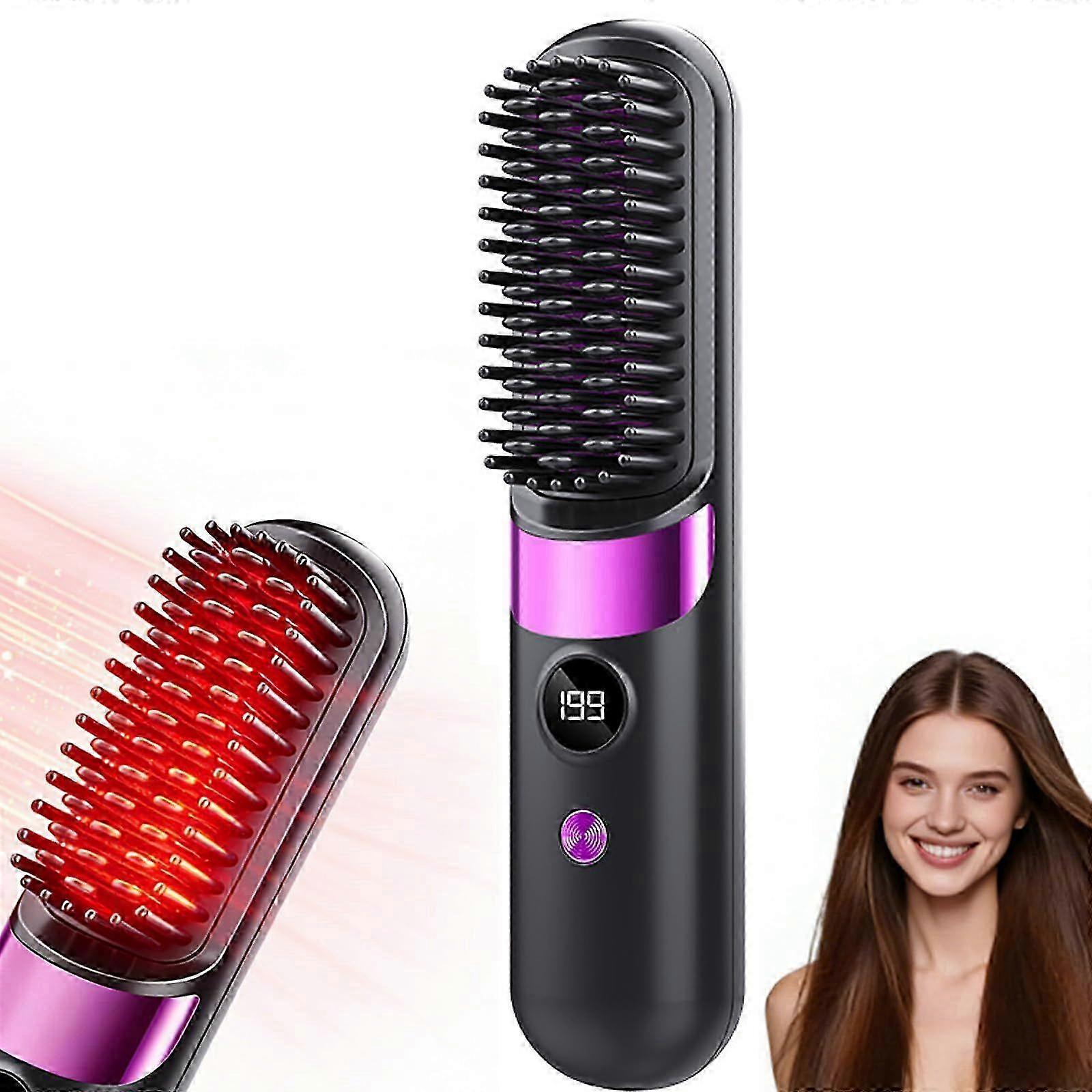 Portable Ceramic Heated Hair Comb