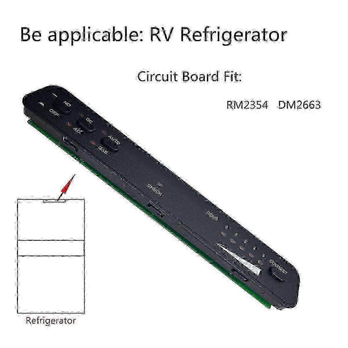 Three-way control panel compatible with Dometic RM2354 refrigerator, Edition0722 (ref. 3316995900)