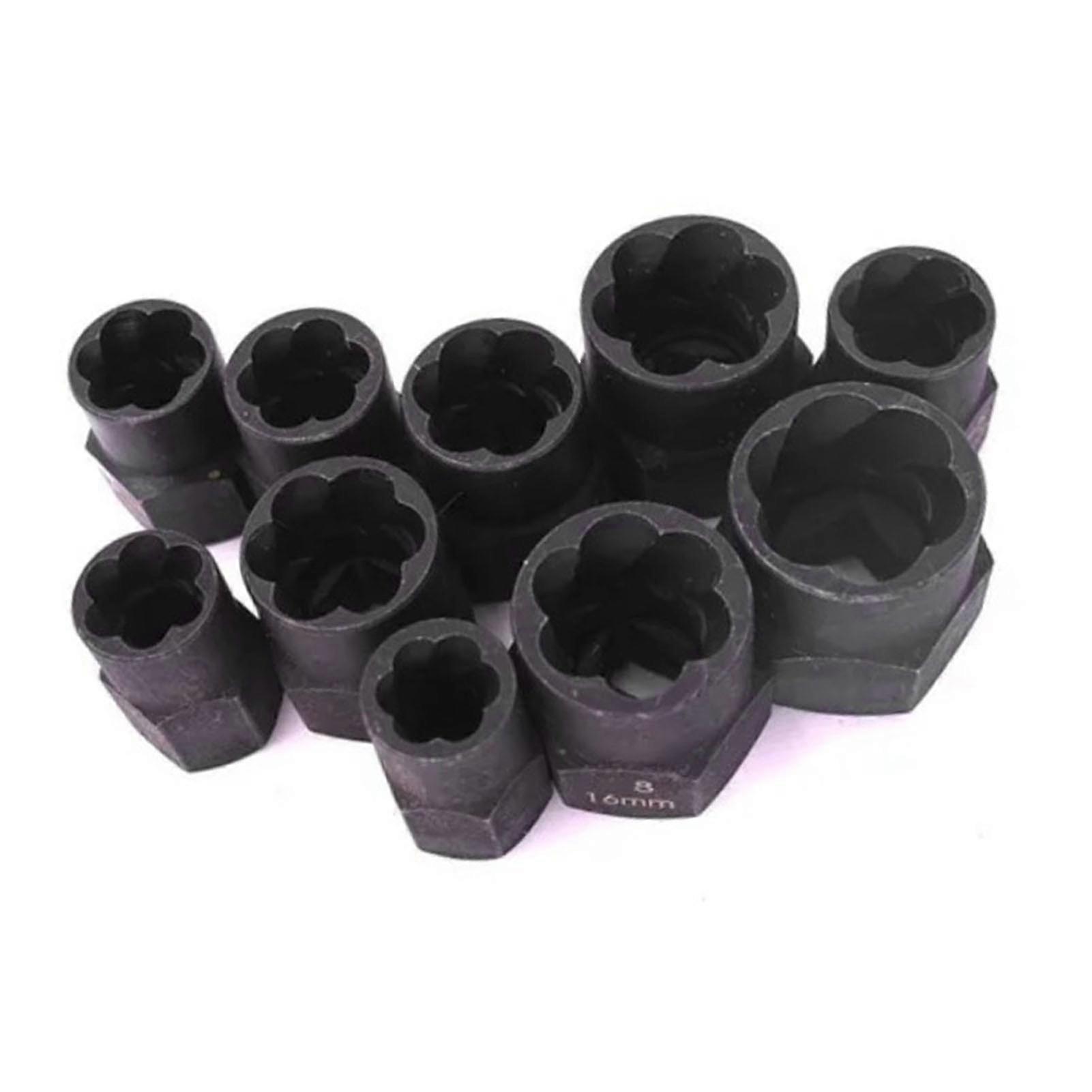 Precision Bolt Nut Extractor Kit 10 Pcs