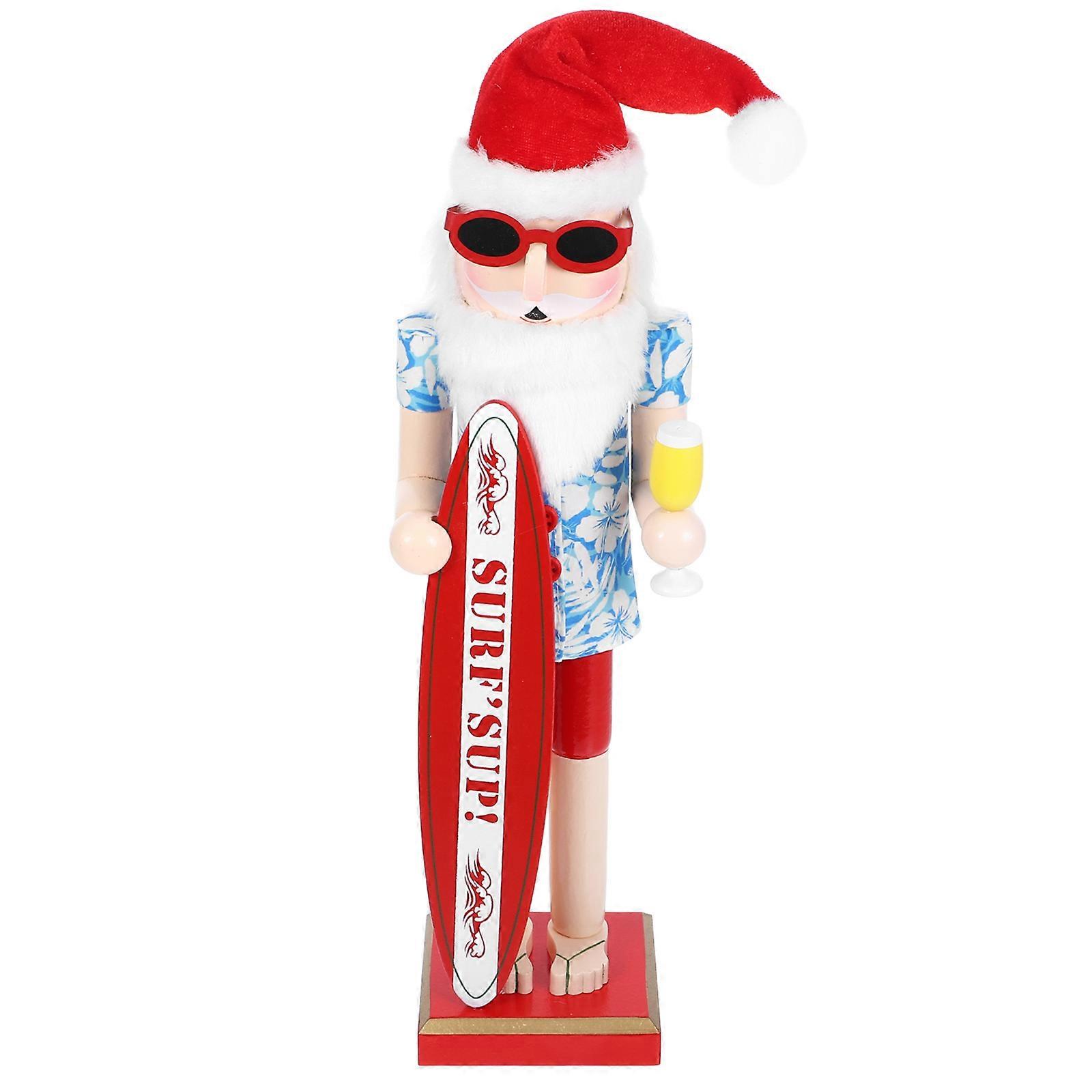 Wood Nutcracker Beach Nutcracker for Decoration Festive Decoration