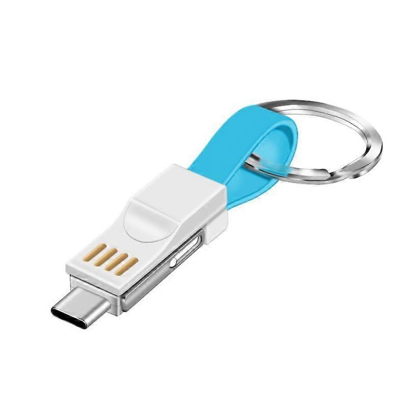 3-in-1 Micro Usb Type-c Data Cable Portable Key Chain Charger Charge Wire Compatible For Iphone