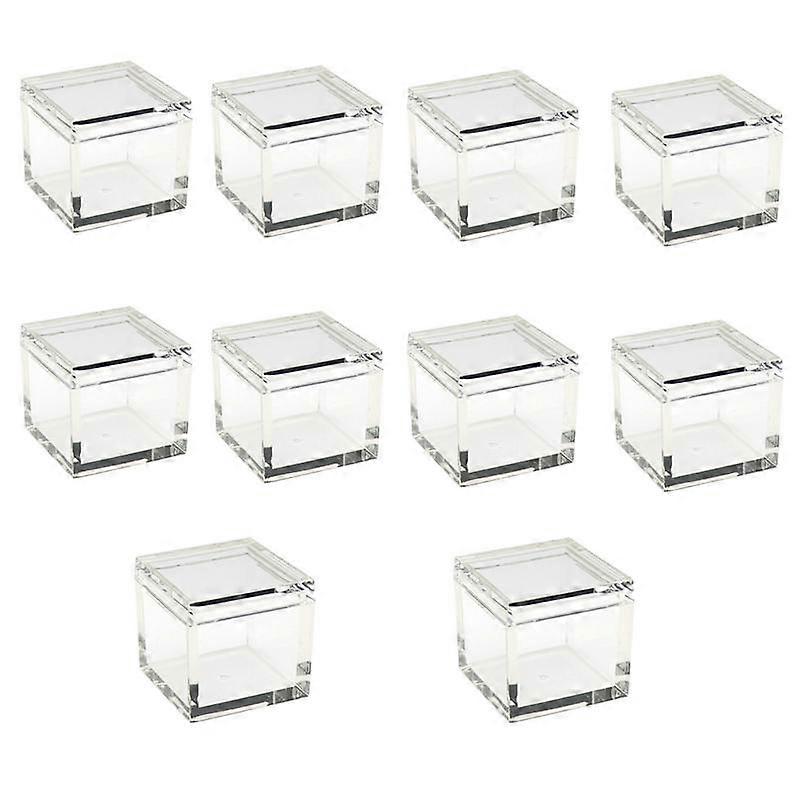 10PCS/Set Acrylic Cases Element Cubes Box For Element Cube Shape Clear Boxes Collection Storage For 10MM 25.4MM Element Cubes