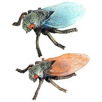 2pcs Realistic Cicada Insect Model Toys for Kids, Lifelike Figures for Educational Play and Party Decoration