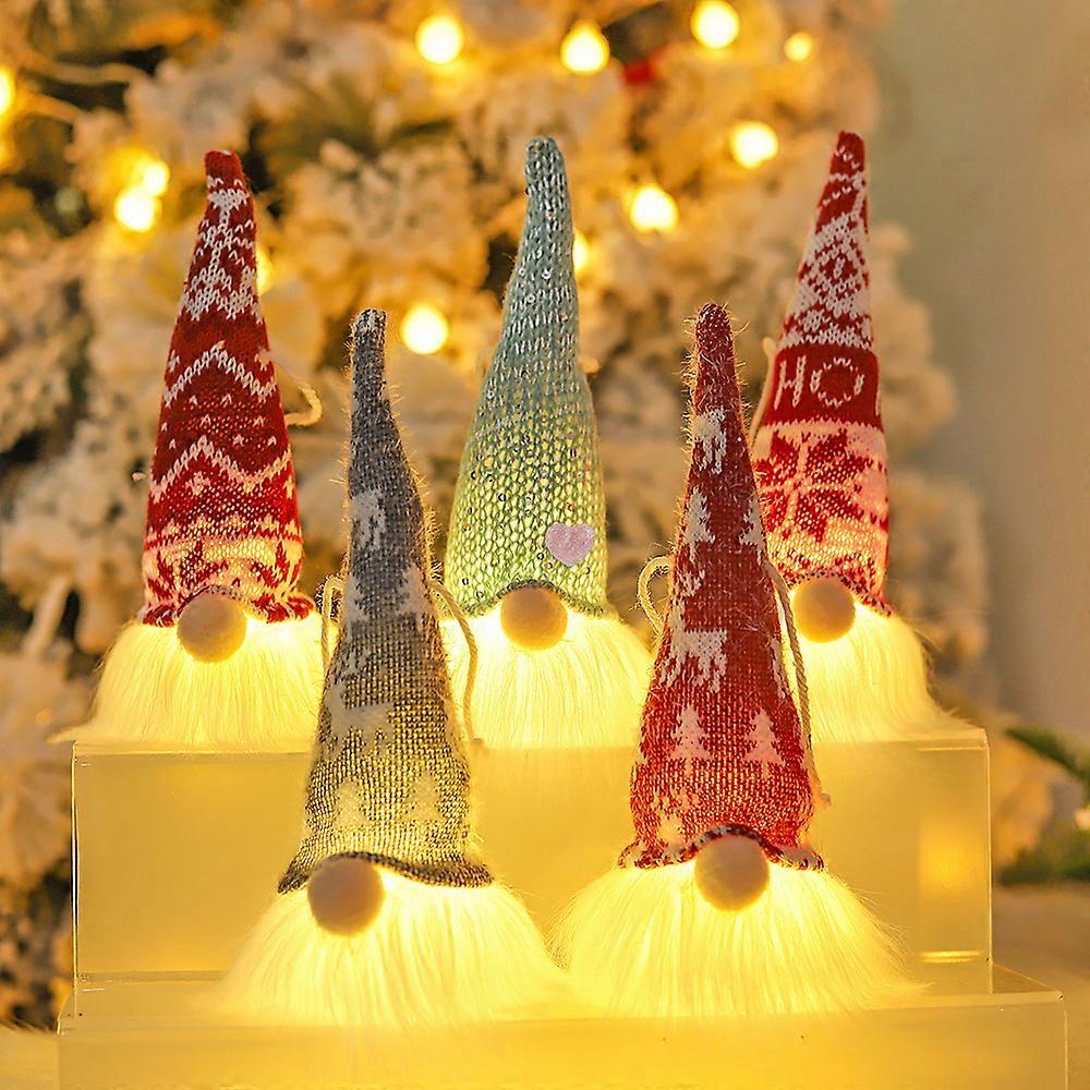 Lighted Handmade Plush Gnome Decor