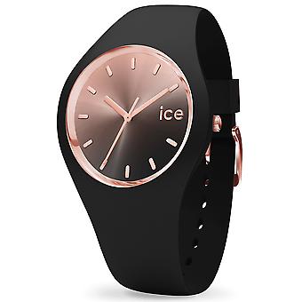 Ice-watch zachód słońca czarny japoński kwarc analogowy zegarek kobieta z silikonową bransoletką IC015748