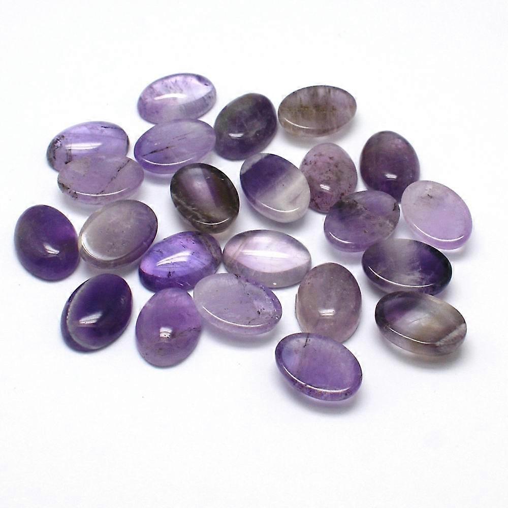10pcs Amethyst Oval Cabochons 8x6x3mm