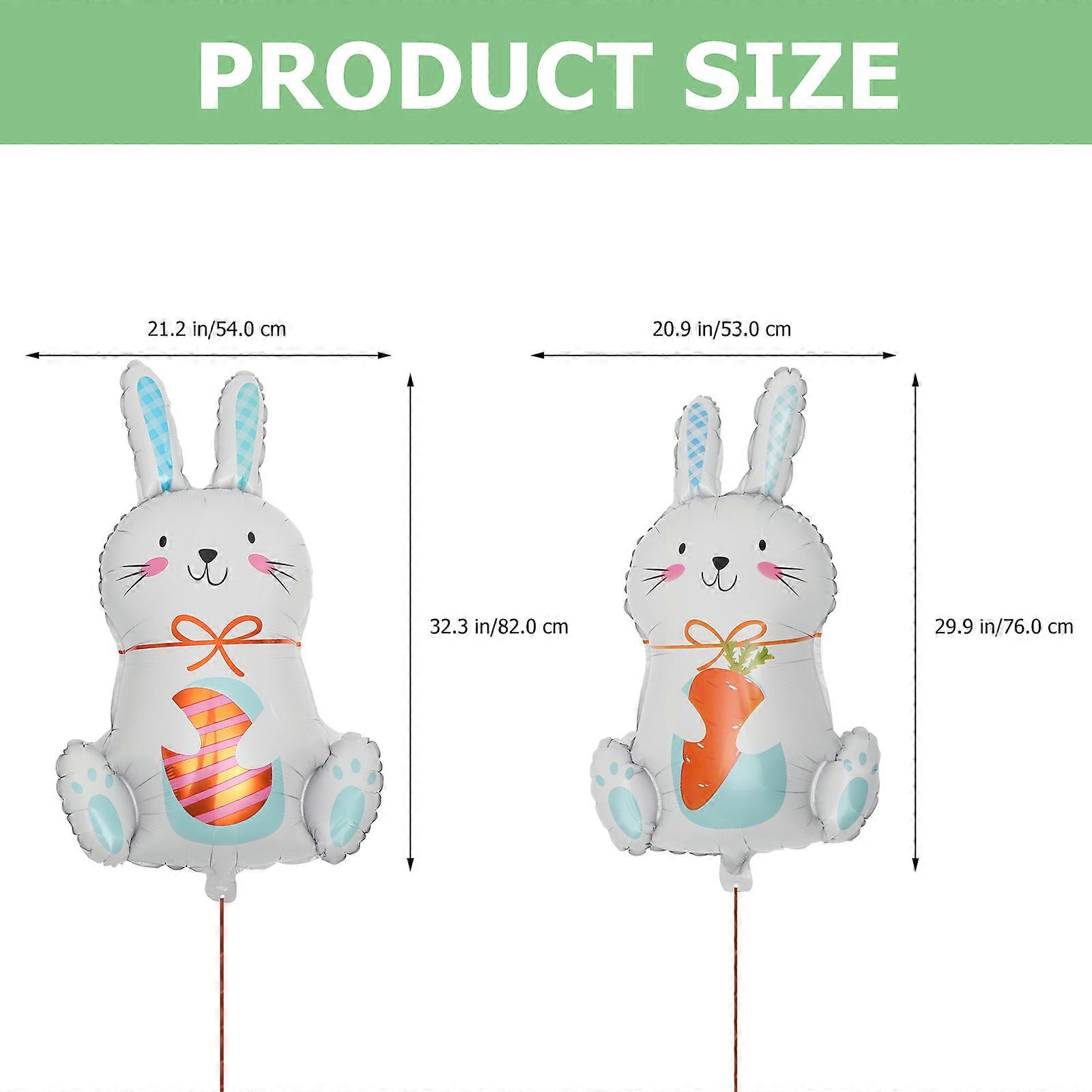 Rabbit Balloons Easter Theme for Decoration 6Pcs Party Balloon Set