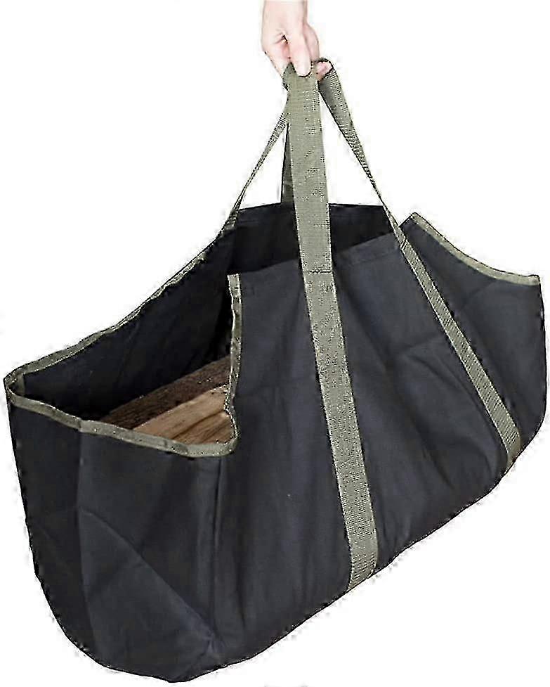 Fire-Resistant Waxed Canvas Log Carrier