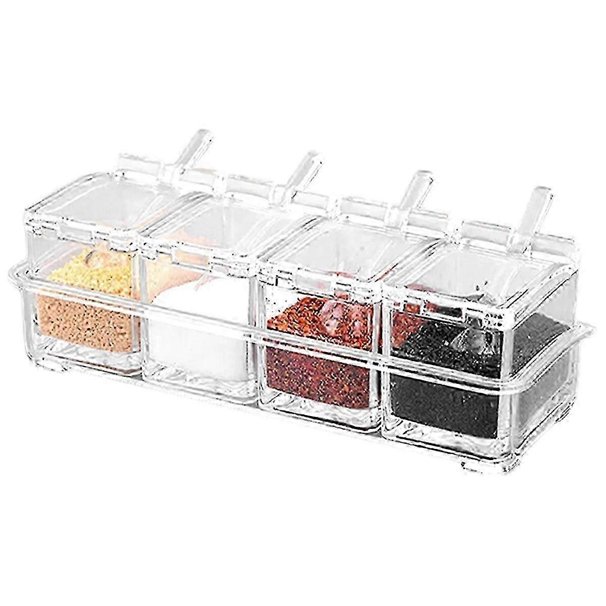 Acrylic Condiment Jar Set 4pc