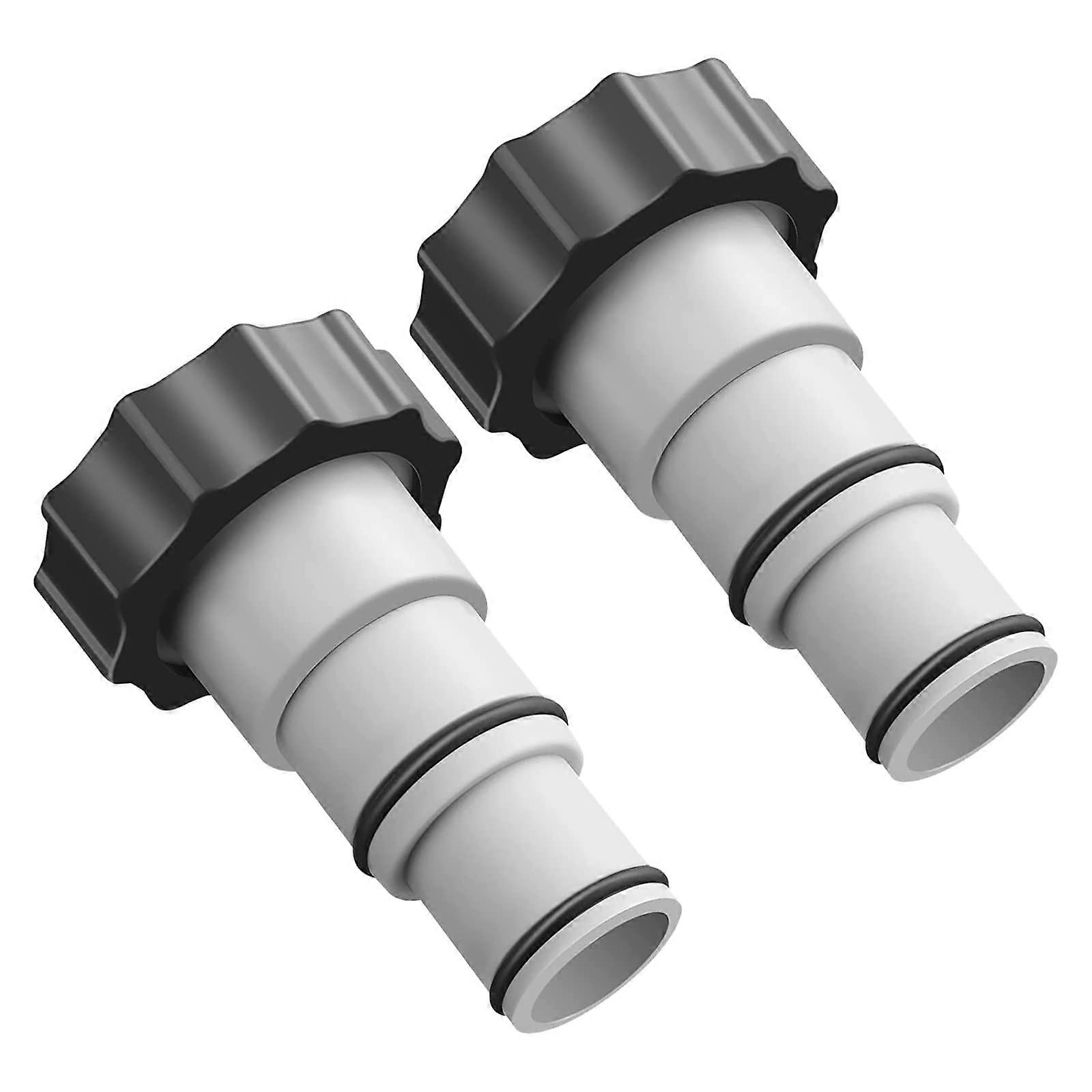 2 Pack Universal Threaded Pool Hose Adapter, LeakResistant Pool Pump Hose Connector for Easy Installation