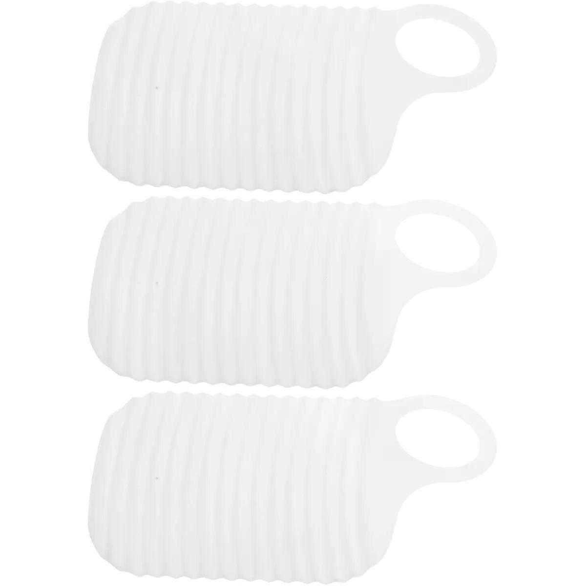 3pcs Mini Washboard White Plastic Handheld Laundry Board for Clothes