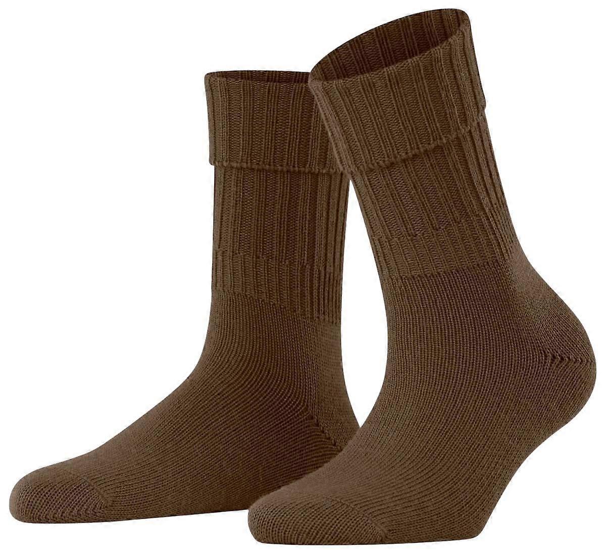 Falke Striggings Rib Boot Socks - Cappuccino Brown