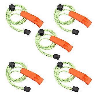 High Pitch Whistles Safety Survival Whistles for Outdoor Use 5Pcs Portable Plastic