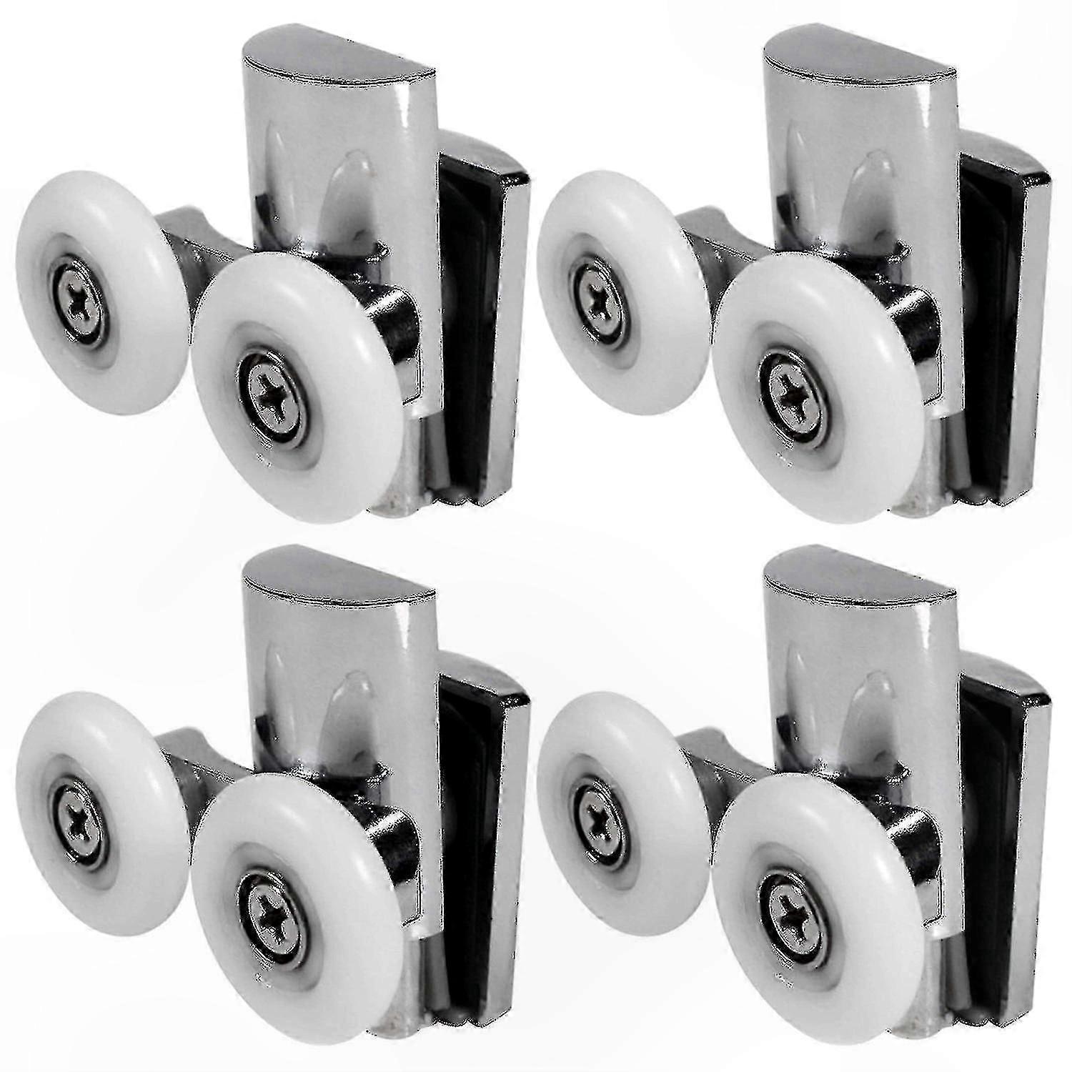 4-Pack 23mm Dual Wheel Shower Door Rollers