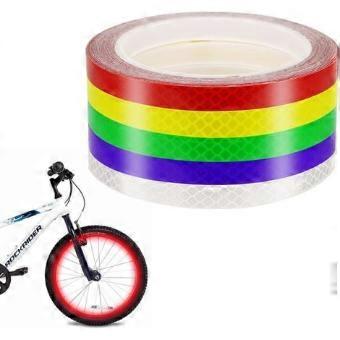 Rouleaux d'autocollants rflchissants pour vlos. ruban rflchissant color. ruban de signalisation tanche (1 cm x 8 m)