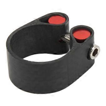 Fiets Zadelpen Klem Koolstofvezel Mountainbike Tube Clip Zwart CNC Snijden Zadelpen Kraag voor Racefietsen 27,2 mm