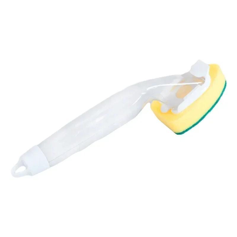 Dispenser Dishwashing Sponge Scrubber Replacement Head Kitchen Cleaning Tool