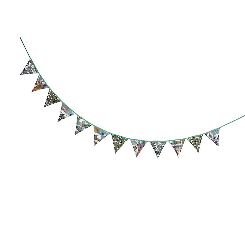Triangle Bunting Bannière de coton Pennant Fête de mariage Hanging Guirlande Style 1