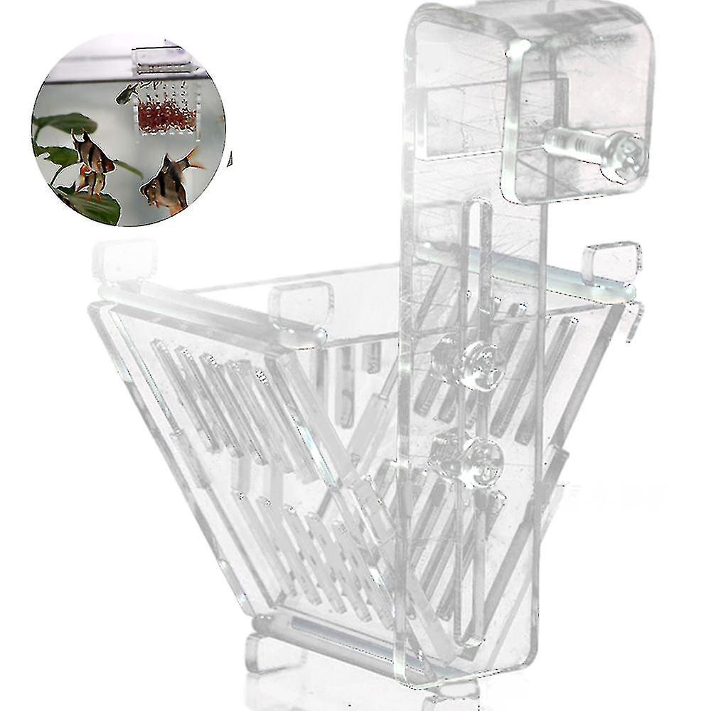 Aquarium Cone Red Worm Feeder Fish V Shape New