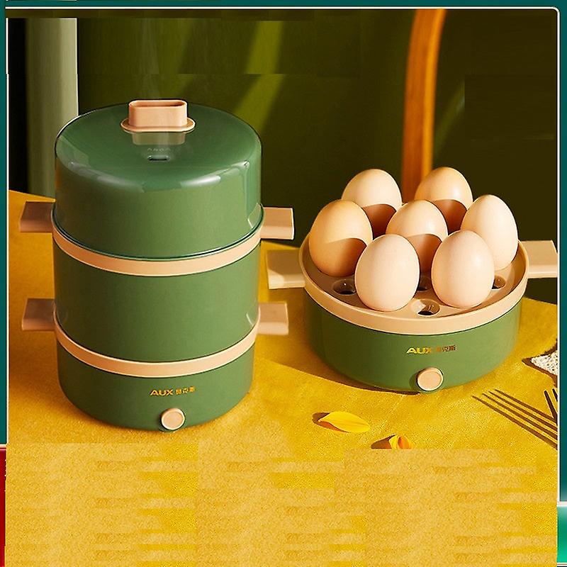 220V 2 Layers Electric Egg Steamer Automatic Multifunctional Boiler Breakfast Maker Steaming Cooking Machine Multi Cooker