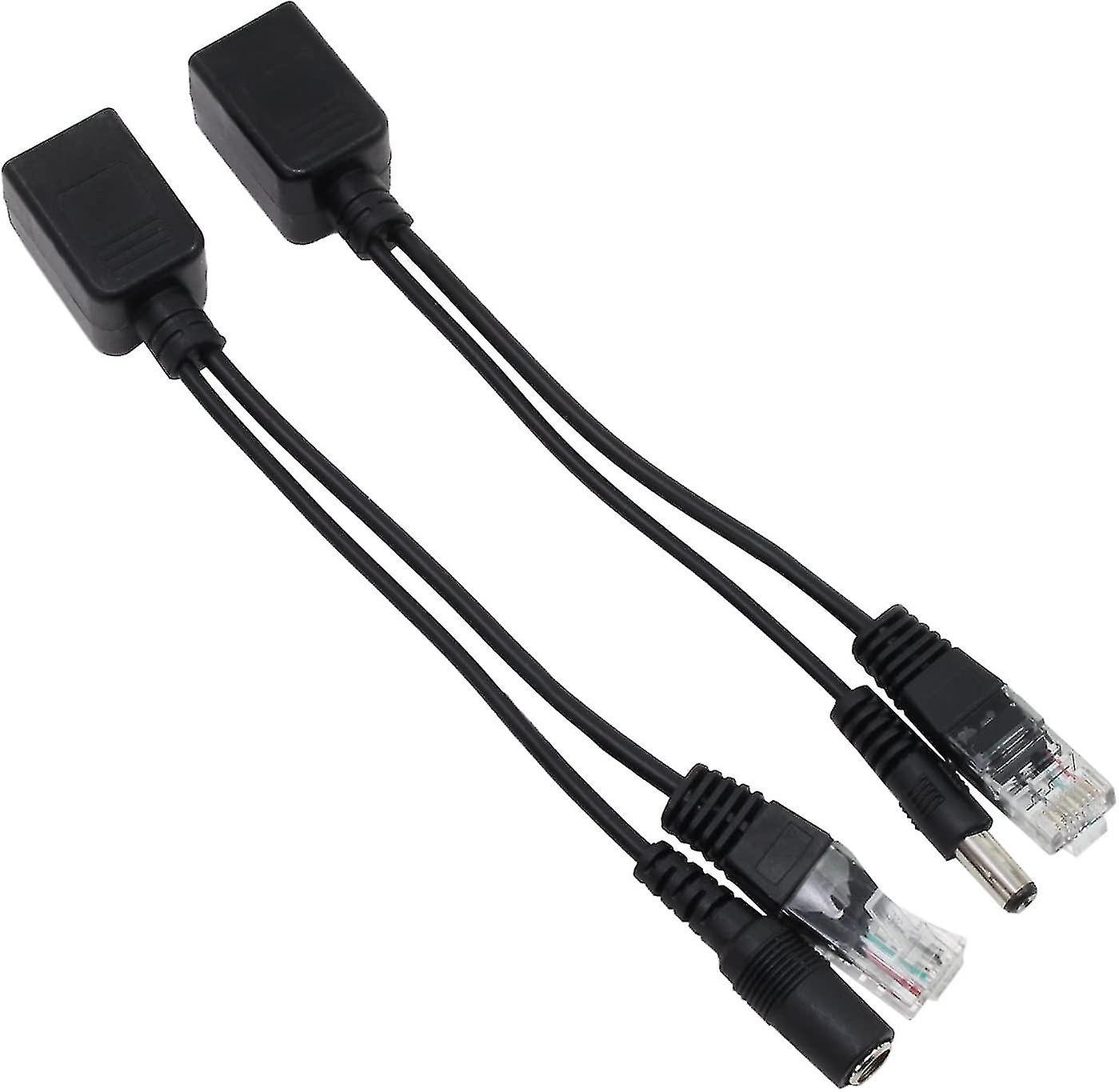 1 Pair 12v Rj45 Passive Power Over Ethernet Poe Adapter Injector + Splitter Kit