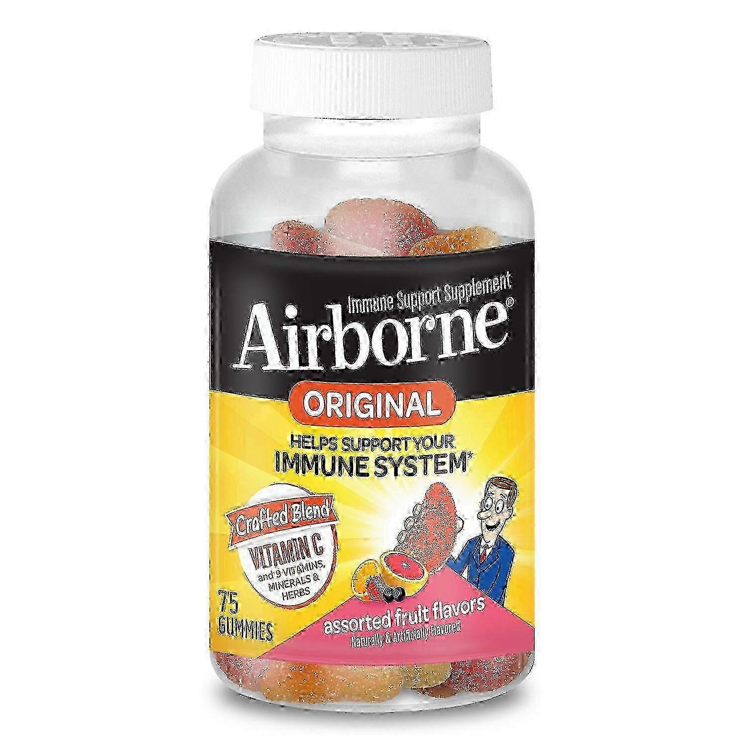 Airborne Assorted Fruit Flavored Gummies, 75 Ea