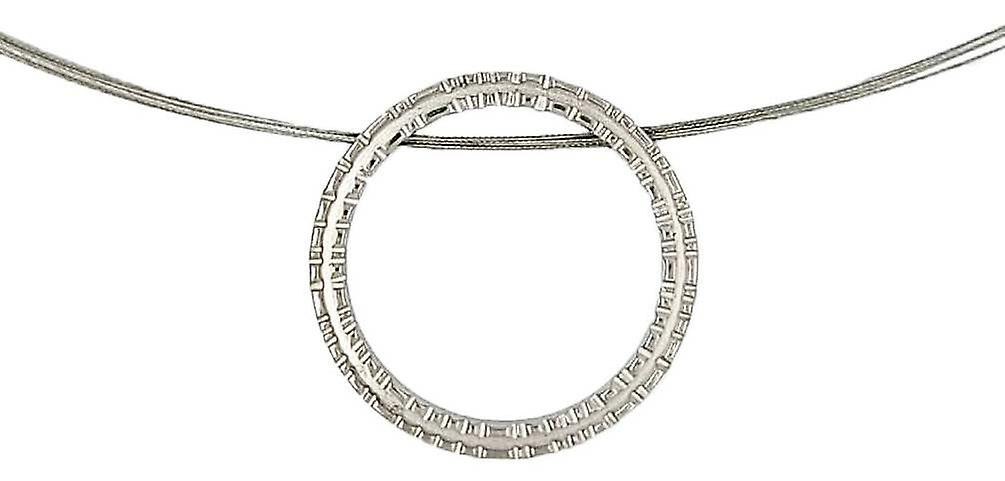 Ti2 Titanium Coastal Edge Large Pendant - Natural Silver