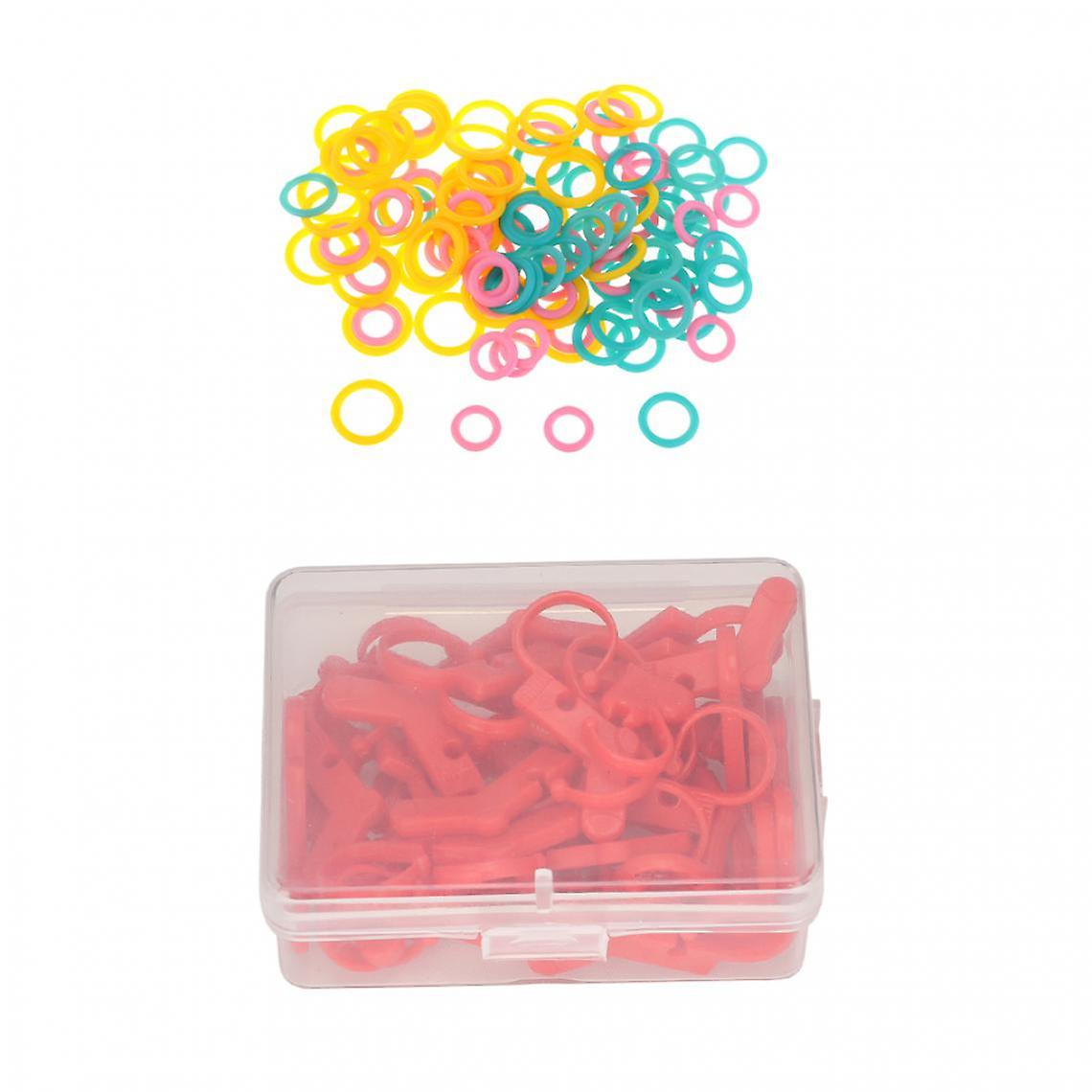 180x Stitch Markers Knitting Kit, Plastic Knitting Hook, Locking Stitch, Needle Clip, Row Counters, Fend Rings