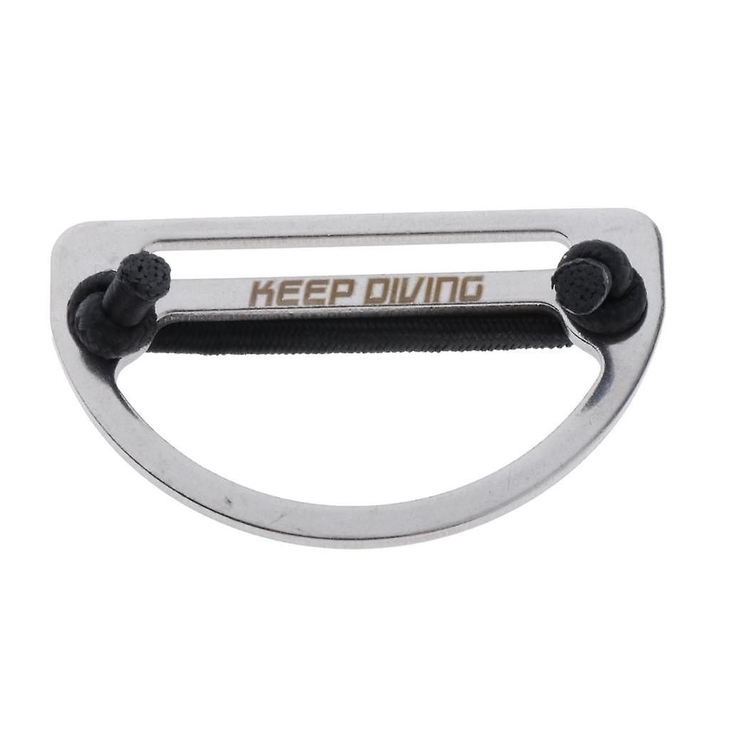 Diving Metal D Ring Sliding Bar Strap Adjuster Buckles Slider 5cm Webbing