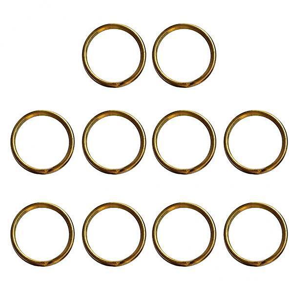 5x10 Pieces Brass Round Split Key Chain Rings Key Holder Loop DIY Craft 12mm