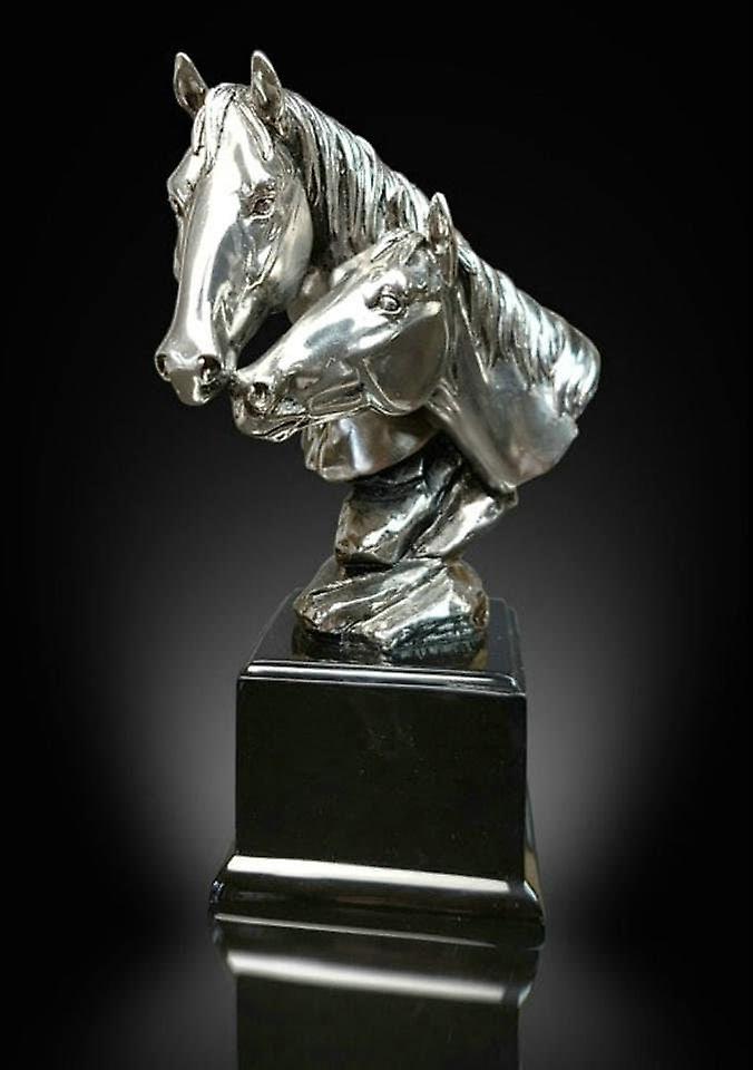 Mare & Foal - Justin Zhu Sculptures & Statues