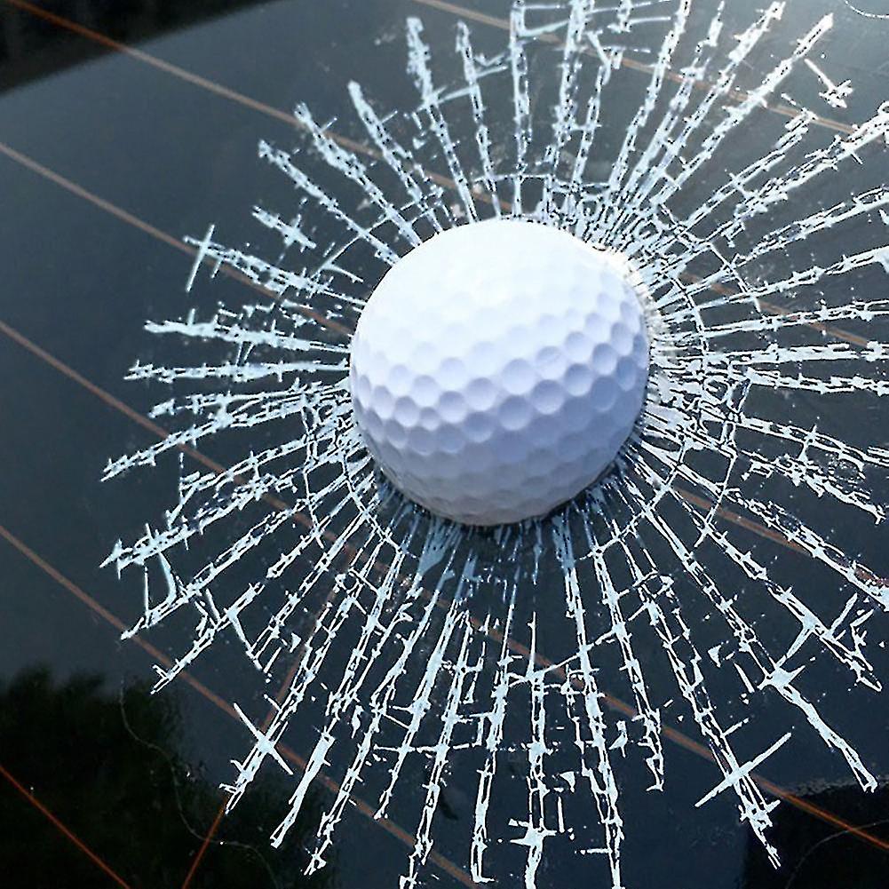 Funny 3d Golf Ball Hit Window Crack Car Windshield Decals Sticker Decoration