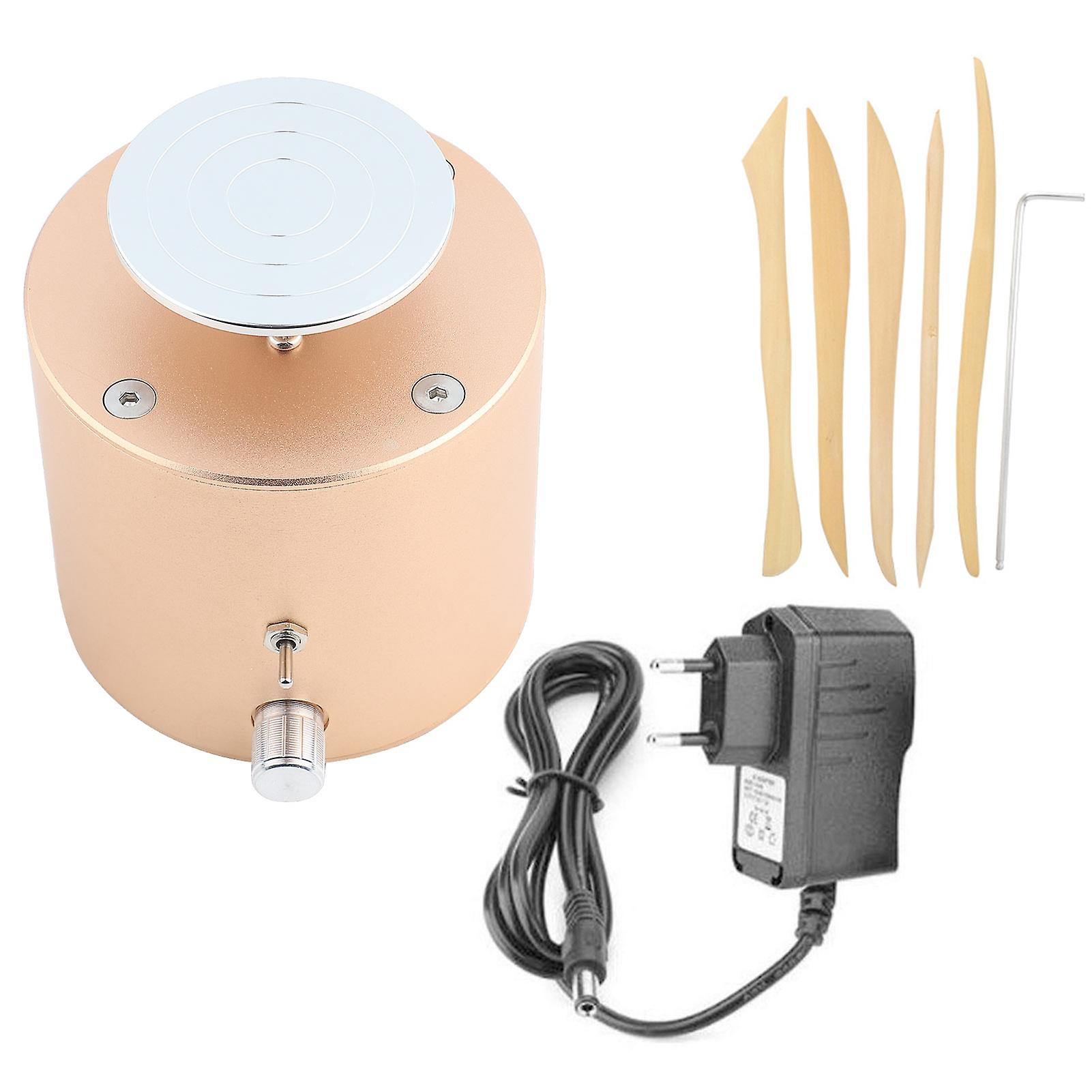 6.5cm Turntable 2000RPM Mini Pottery Wheel Machine with Clay Ceramic Craft Tools
