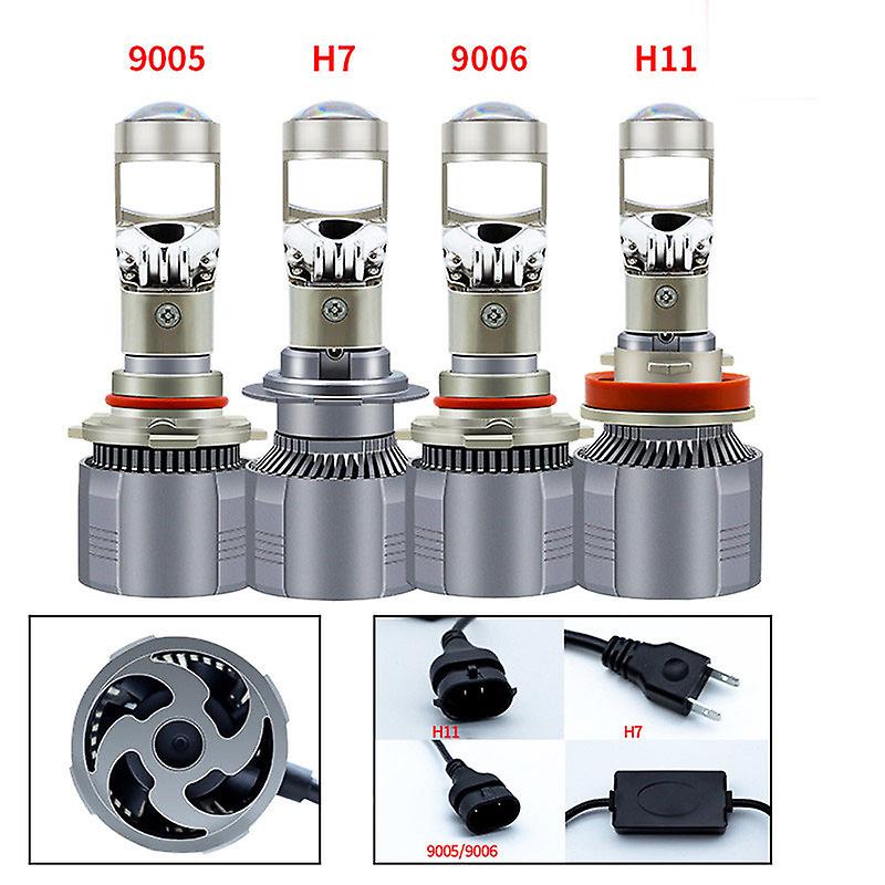 2pcs Canbus Lamp H4 H7 Led Super Mini Projector Len H11 H8 H9 9005 9006 Hb3 Hb4 6000k Rhd Lhd Auto Led Bulb Hi/lo Beam Headlight