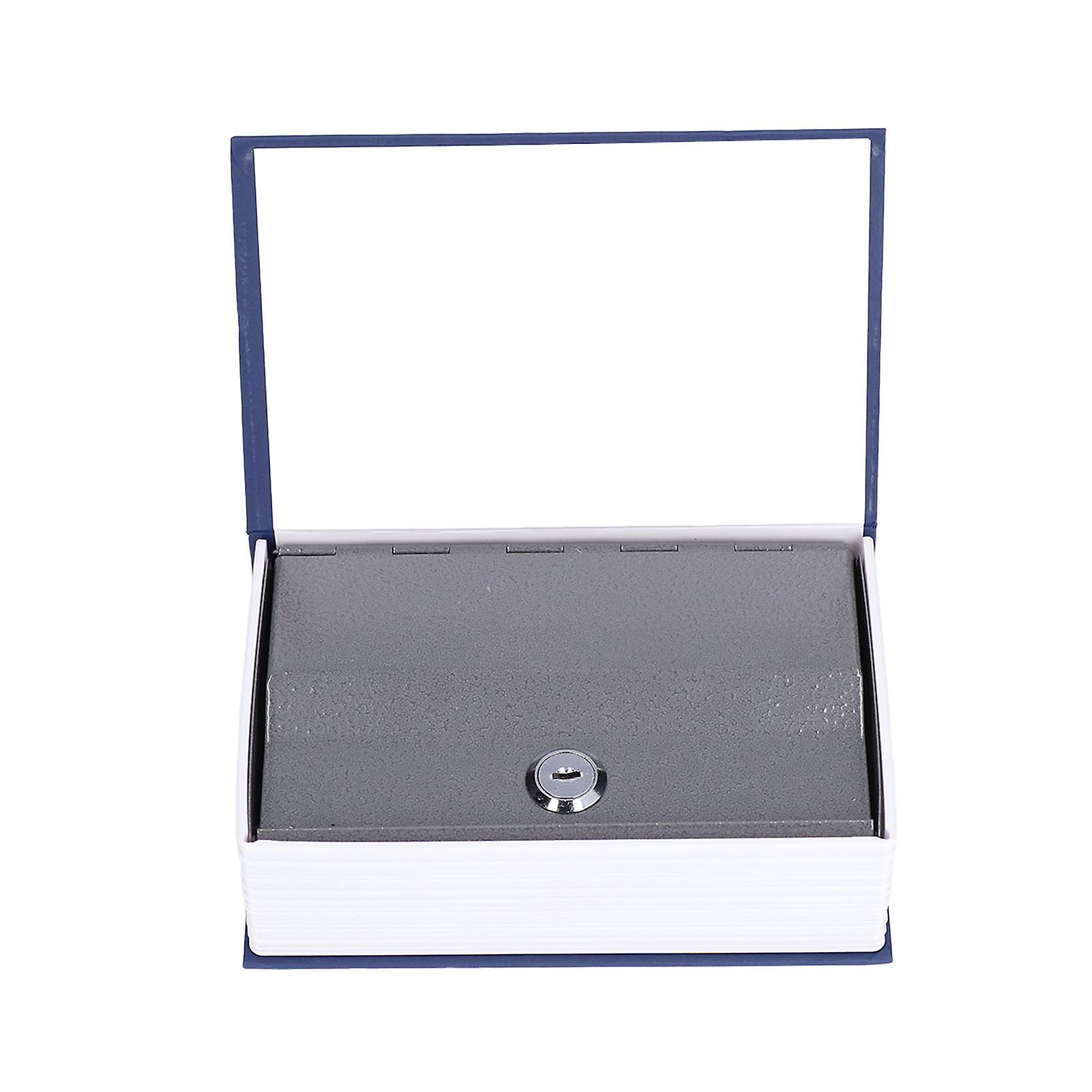 Blue Book Shape Safe Box Decorative Storage Case, 536g Steel