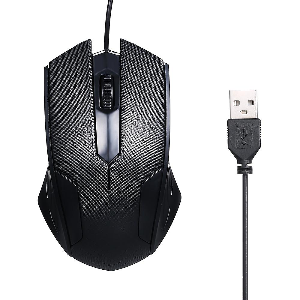 ماوس بصري سلكي مزود بثلاثة أزرار بمنفذ USB مع سلك بطول 1.1 متر متوافق مع أنظمة التشغيل Windows 7/8/10/XP وMacOS