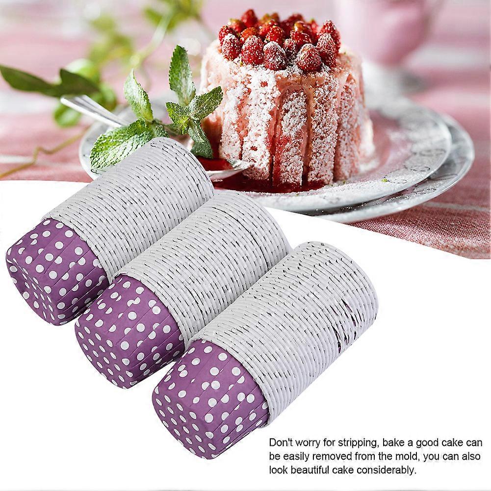 Cake Cup,100PCS Mini Cupcake Liners Paper Round Cake Baking Cups Muffin Cases Home Party Wedding(紫色波点)