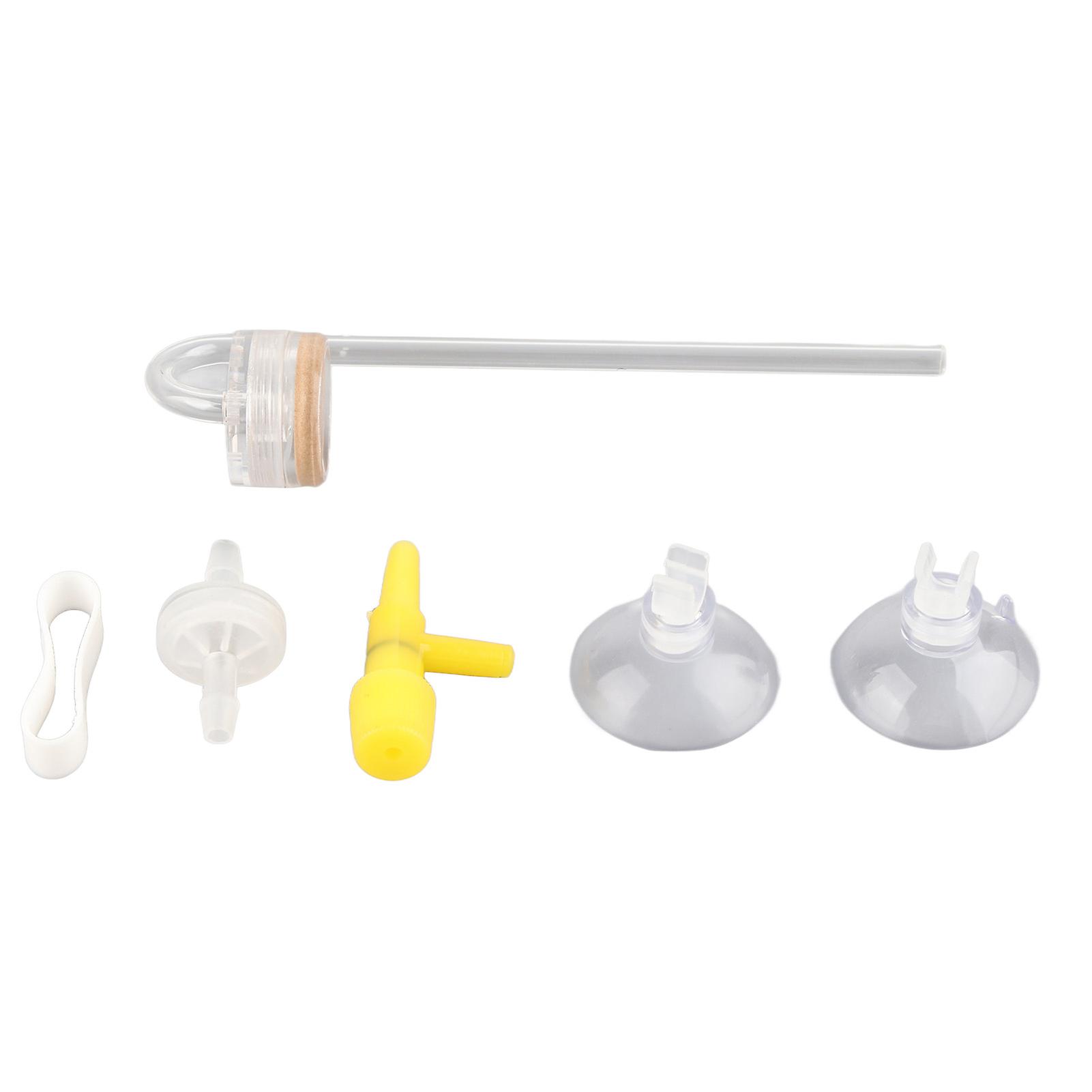 Aquarium Fish Tank U Shape Flat Base Air Diffuser Suction Cup Check Valve Kit (Small Cup)