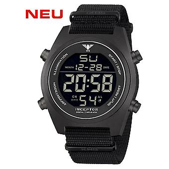 KHS - Wristwatch - Men - Inceptor Black Steel Digital - KHS. INCBSD.NB