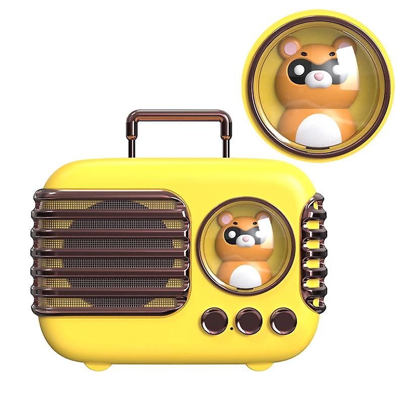 Wireless Retro Speaker With Built-in Mic (Yellow)