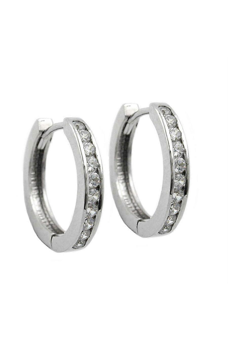 Hoop Earrings Zirconia Silver 925 - Gl93310