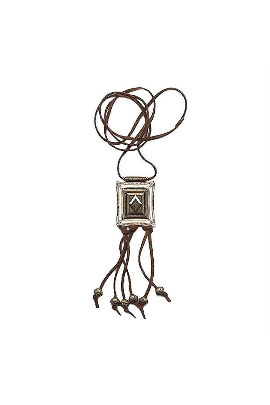 Necklace Square Ivory Brass - Gl01462