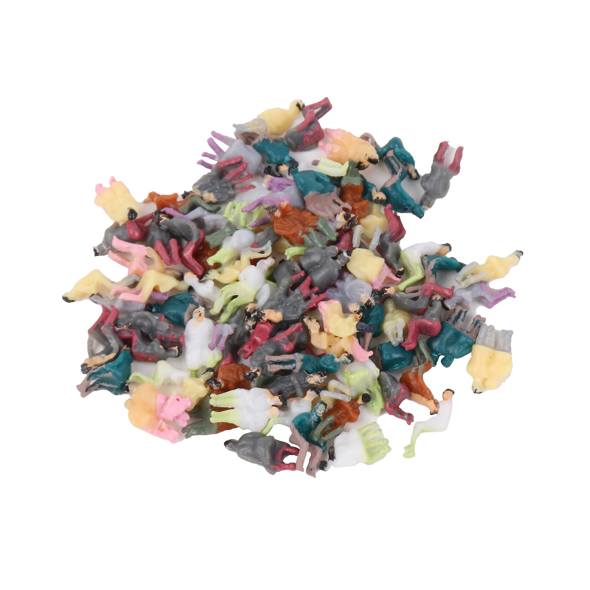 100Pieces 1:150 Painted Model Train Seated People Passengers Figures